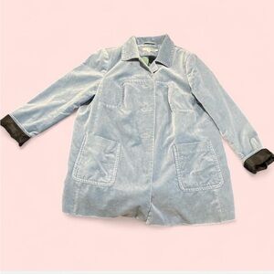 Boden Light Blue Cotton Overcoat Coat